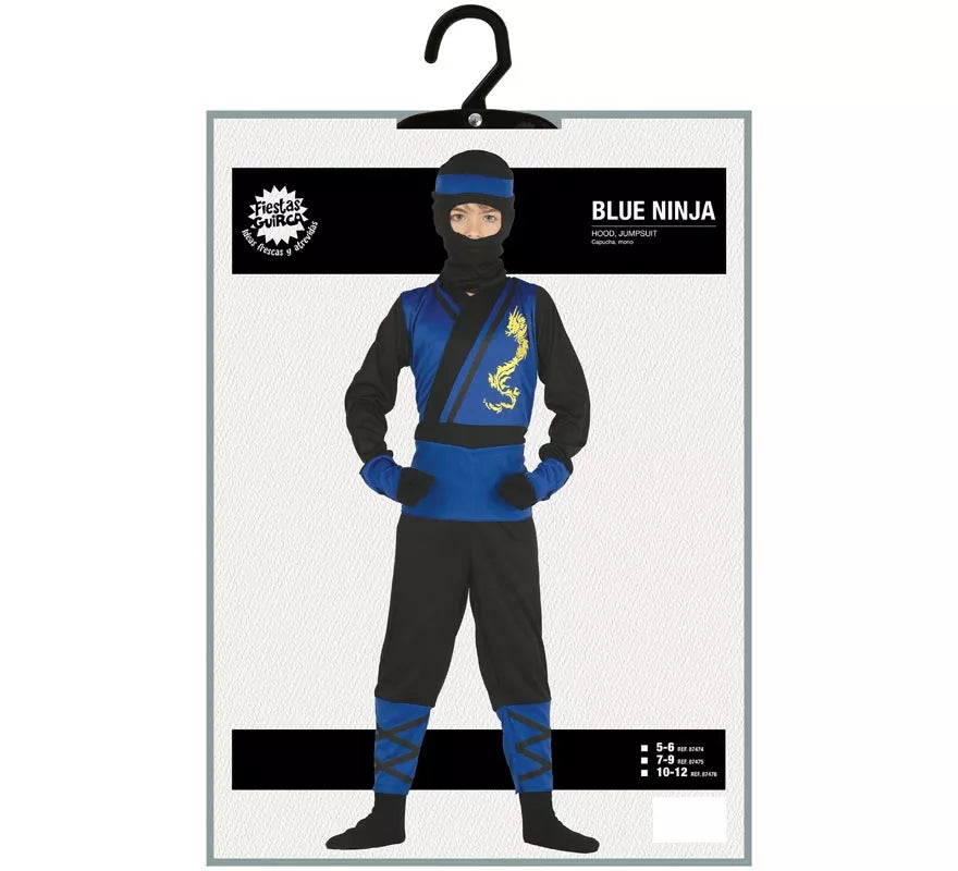 Translation missing: en.Disfraz de Ninja azul y negro para niño