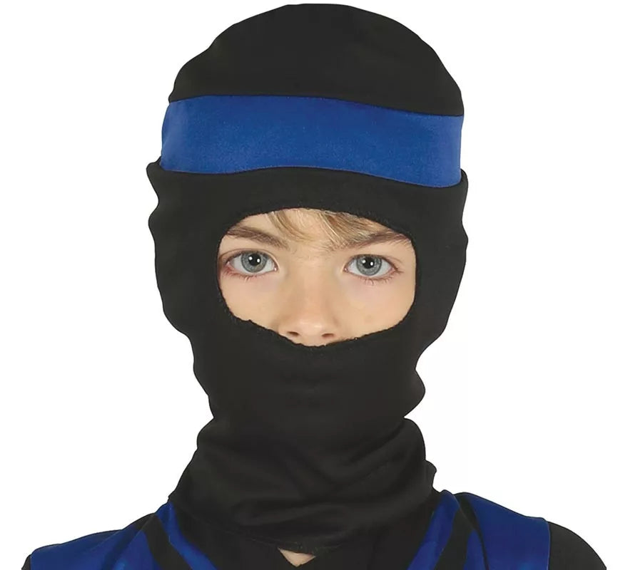 Disfraz de Ninja azul y negro para niño