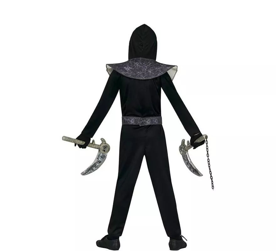 Translation missing: en.Disfraz de Ninja Calavera negro y gris para niños