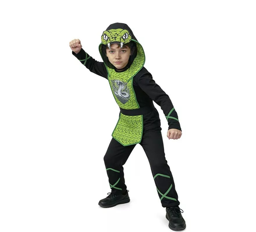 Translation missing: en.Disfraz de Ninja Cobra verde para niños
