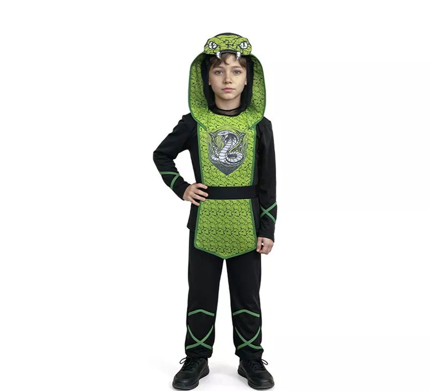 Translation missing: en.Disfraz de Ninja Cobra verde para niños