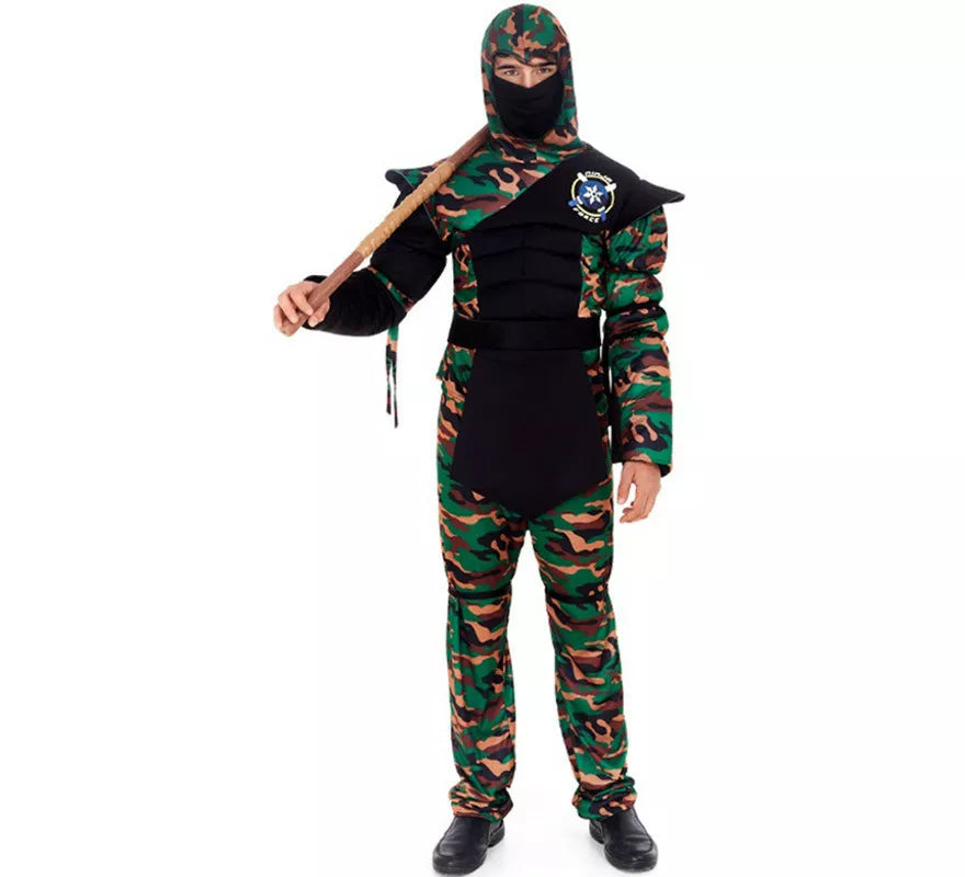 Disfraz de Ninja Comando Camuflaje para hombre