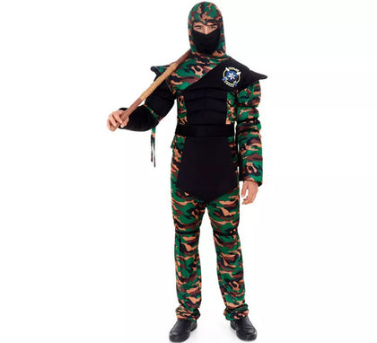 Disfraz de Ninja Comando Camuflaje para hombre