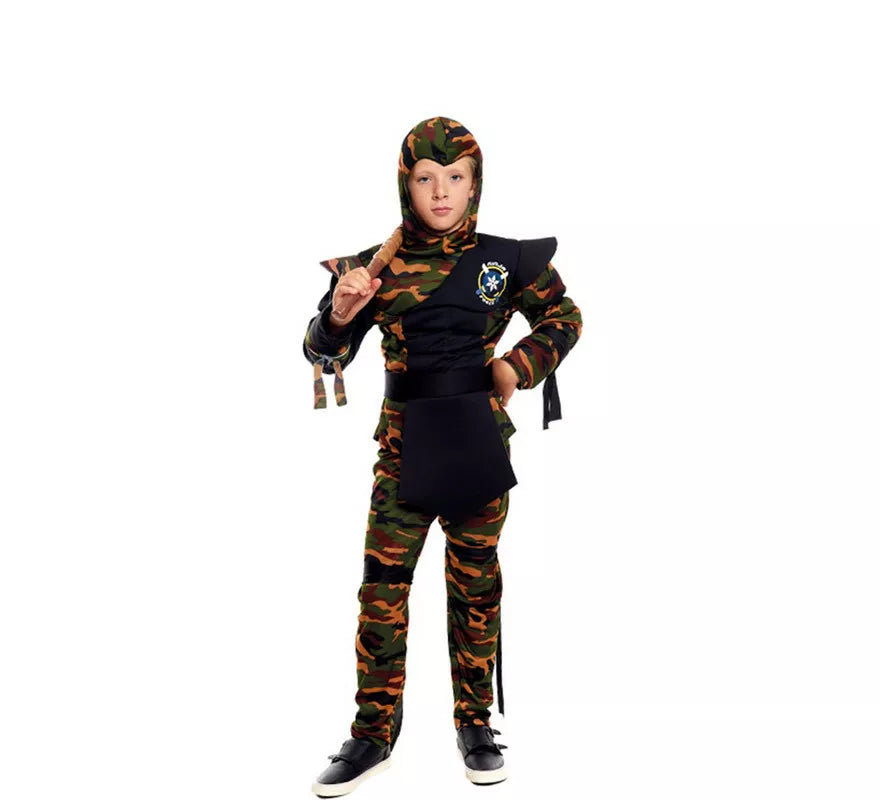 Disfraz de Ninja Comando Camuflaje para niño