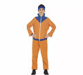 Disfraz de Ninja de Anime Naranja y Azul para adolescente
