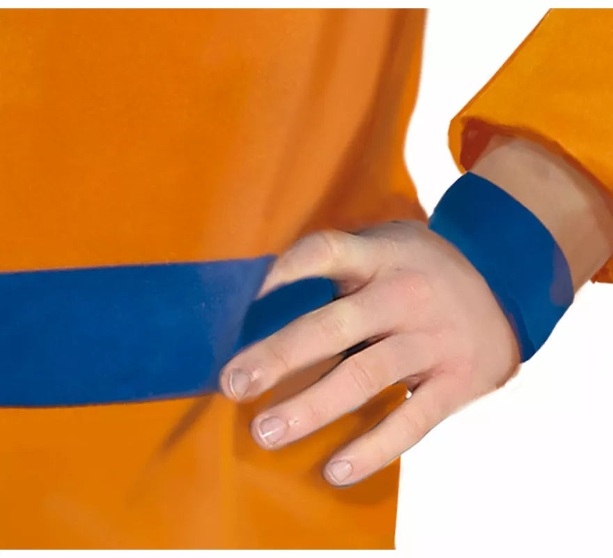 Disfraz de Ninja de Anime Naranja y Azul para adolescente
