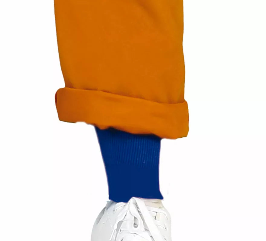 Disfraz de Ninja de Anime Naranja y Azul para adolescente