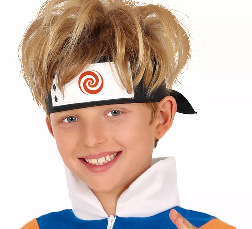 Translation missing: en.Disfraz de Ninja de Anime Naranja y Azul para niño