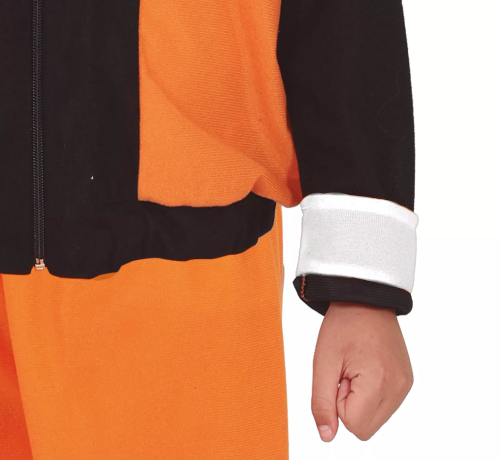 Disfraz de Ninja de Anime Naranja y Negro para adolescente