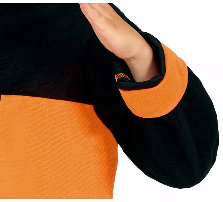 Disfraz de Ninja de Anime Naranja y Negro para niño
