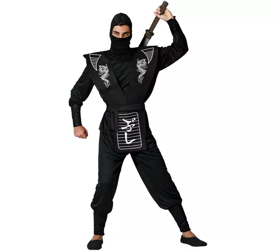 Translation missing: en.Disfraz de Ninja Dragón blanco para hombre