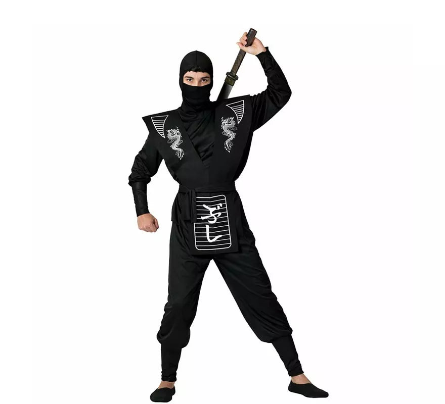 Disfraz de Ninja Dragón blanco para hombre