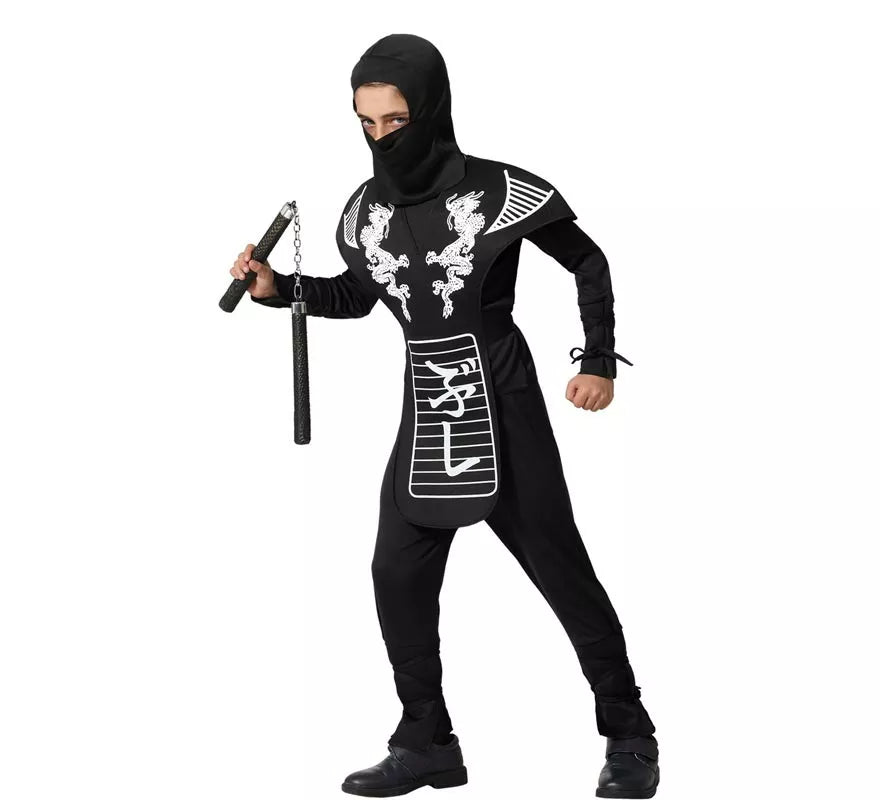 Translation missing: en.Disfraz de Ninja Dragón blanco para niño
