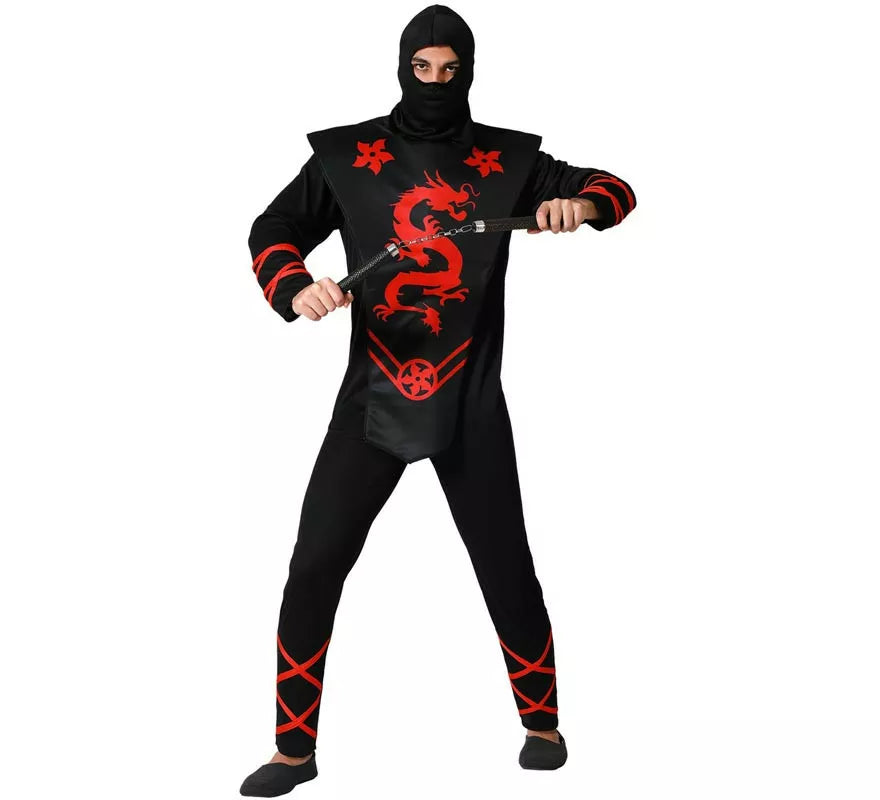 Translation missing: en.Disfraz de Ninja Dragón rojo para hombre