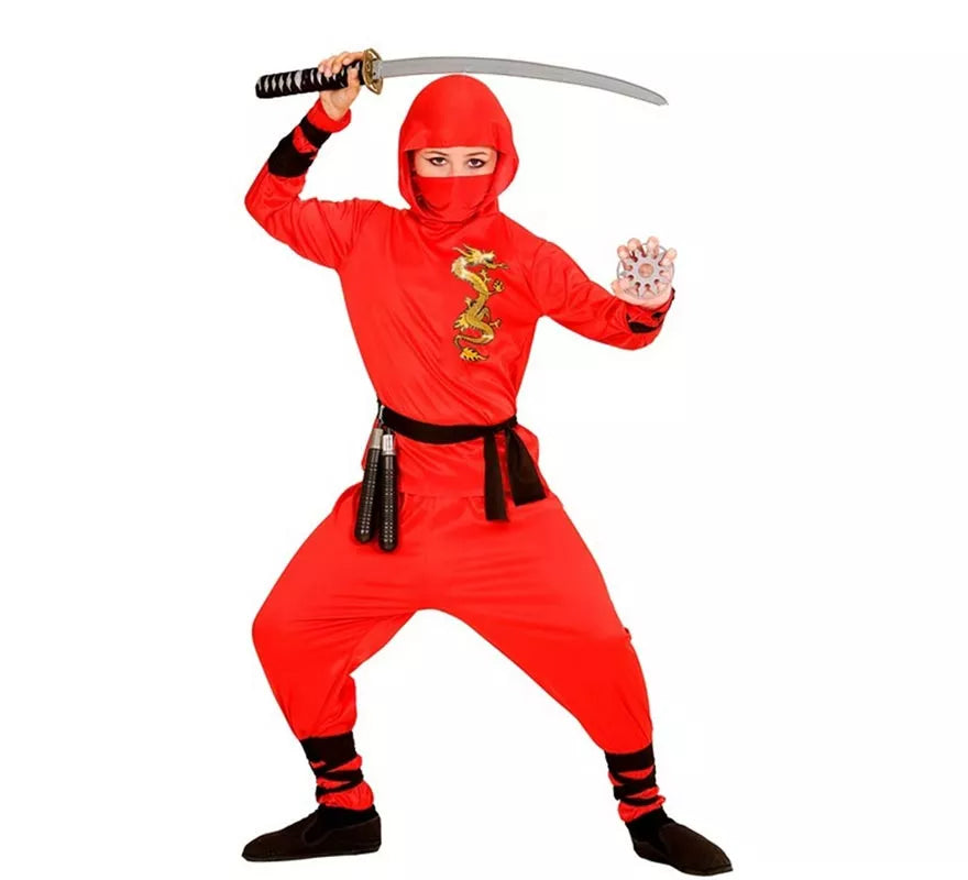 Disfraz de Ninja Dragón rojo para niño