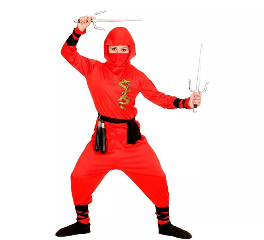 Disfraz de Ninja Dragón rojo para niño