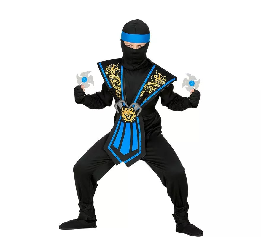Disfraz de Ninja Kombat Azul con Armas para niño