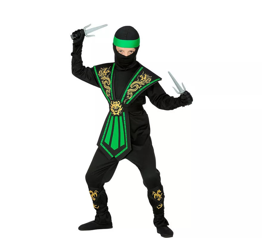 Translation missing: en.Disfraz de Ninja Kombat Verde para niño