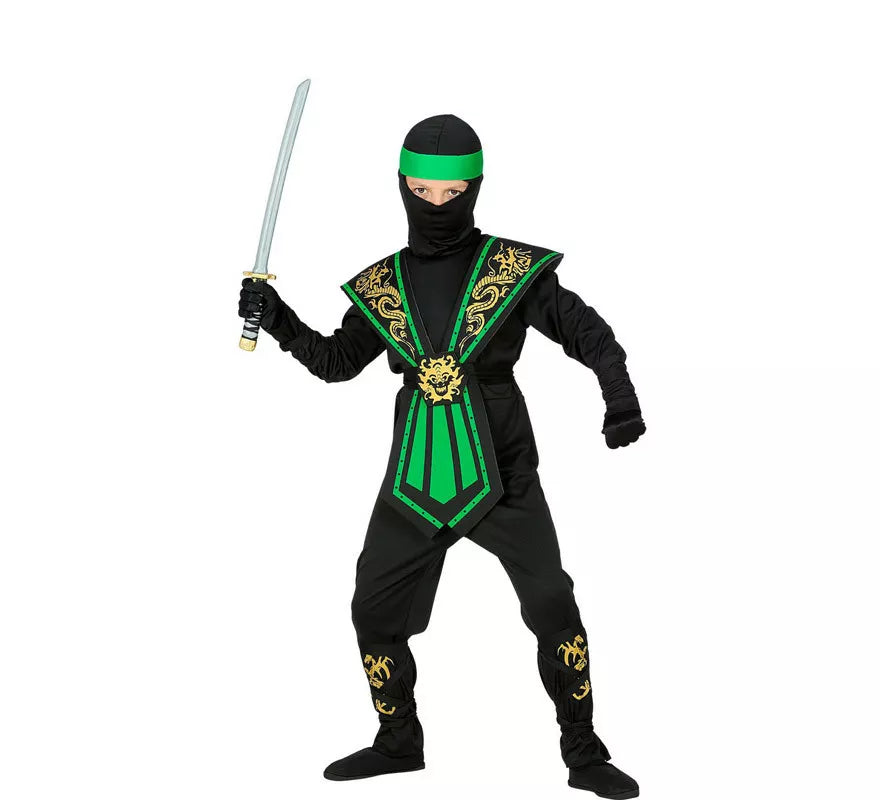 Translation missing: en.Disfraz de Ninja Kombat Verde para niño