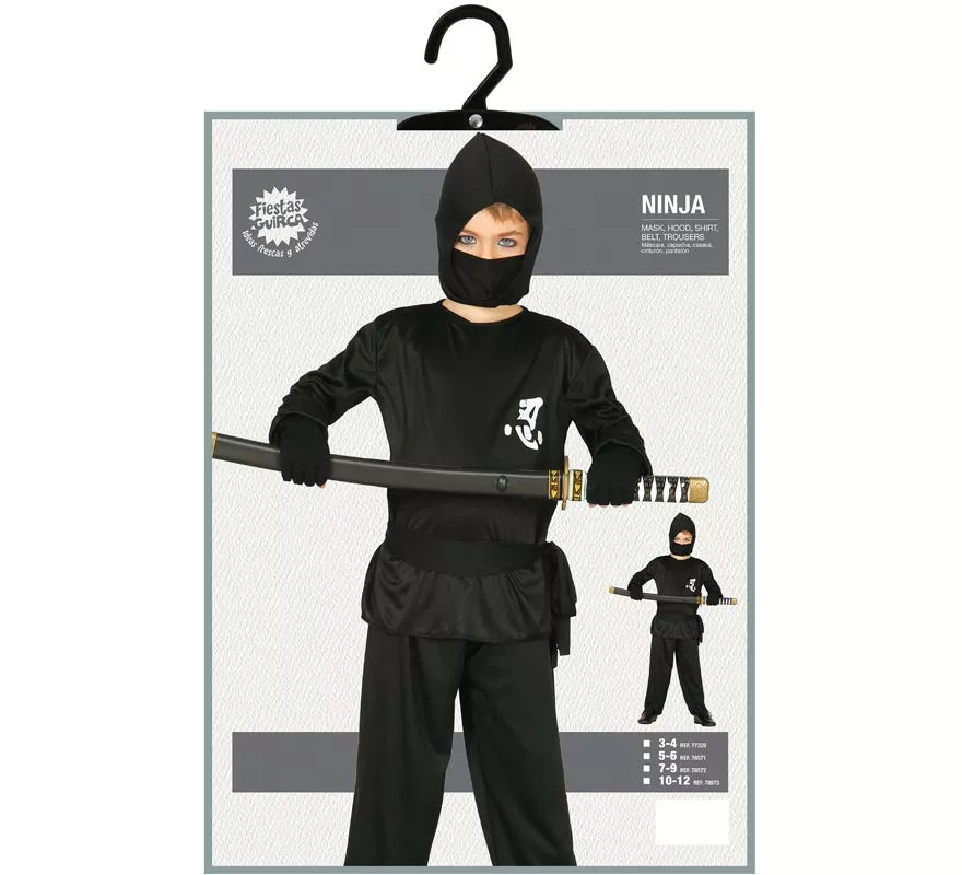 Disfraz de Ninja negro para niño