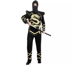 Black and Gold Ninja Costume for Men