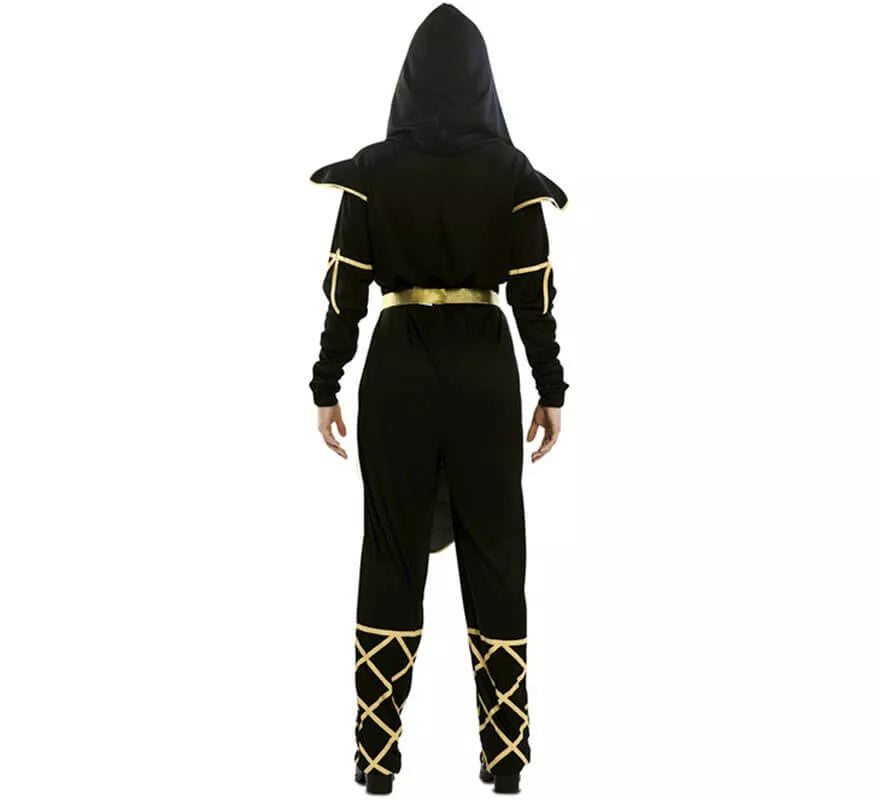 Translation missing: en.Disfraz de Ninja Negro y Dorado para mujer