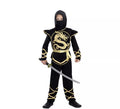 Disfraz de Ninja Negro y Dorado para niño