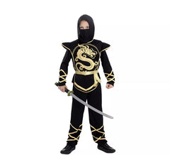 Black and Gold Ninja Costume for Boys