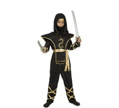 Black and Gold Ninja Costume for Boys