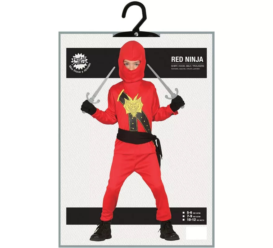 Disfraz de Ninja rojo para niño