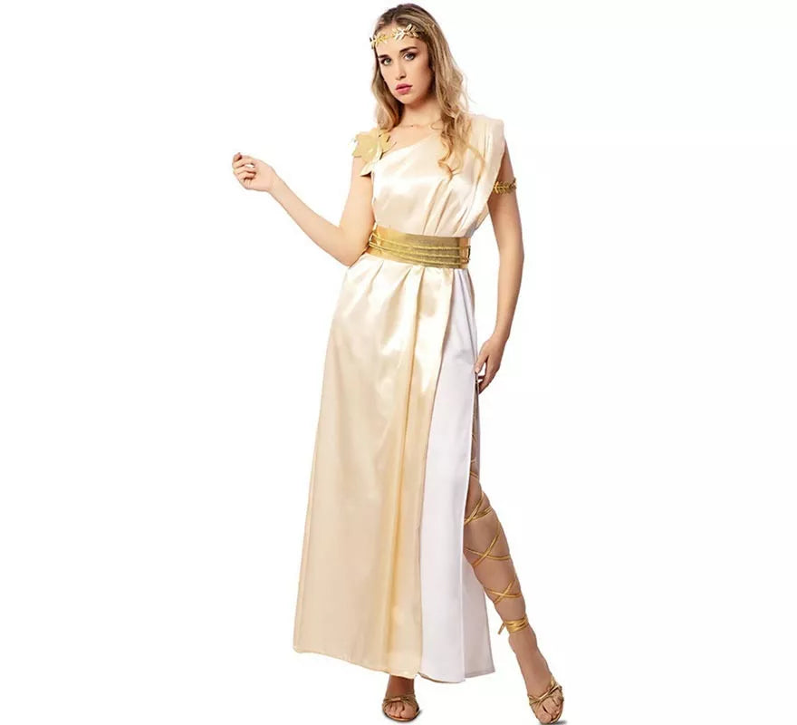 Translation missing: en.Disfraz de Noble Romana beige deluxe para mujer