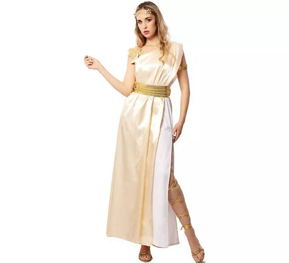 Disfraz de Noble Romana beige deluxe para mujer