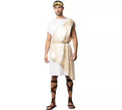 Deluxe beige Roman nobleman costume for men