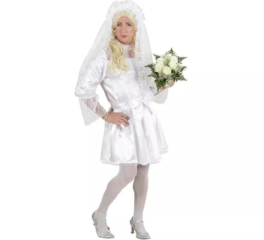 Disfraz de Novia blanca para hombre