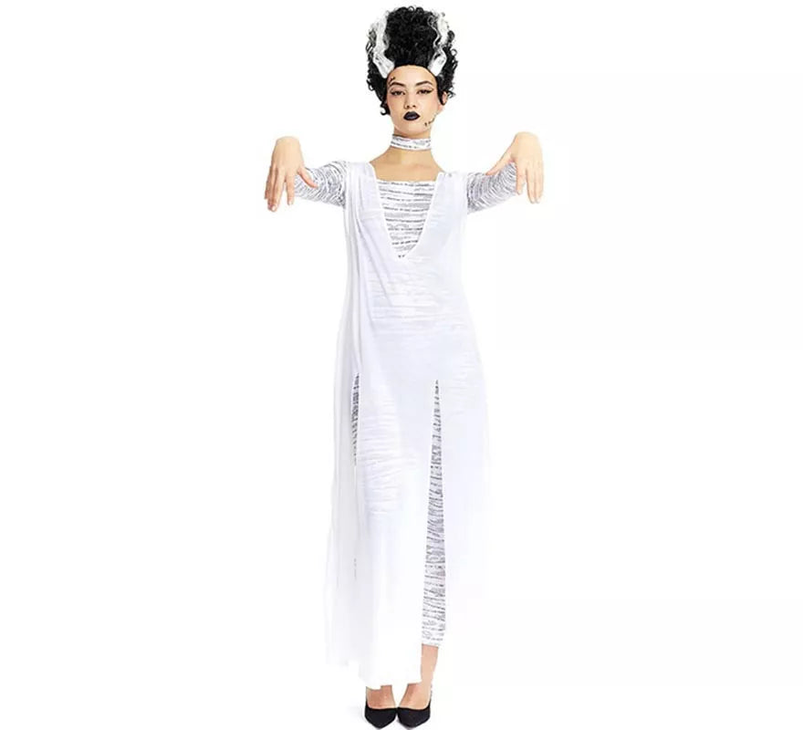 Disfraz de Novia Monster vestido blanco para mujer