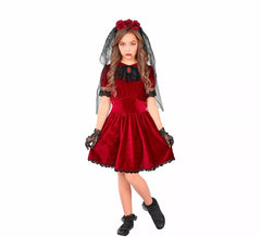 Gothic Vampire Bride Costume for Girls