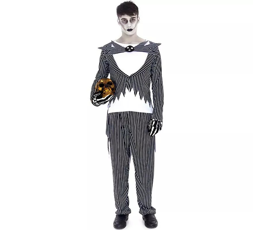 Disfraz de Novio Halloween a rayas para hombre