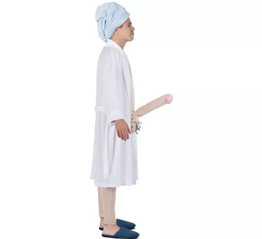 Disfraz de Nudista en bata para hombre
