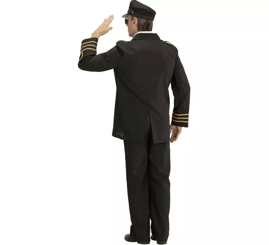 Translation missing: en.Disfraz de Oficial de la Marina en Negro para hombre