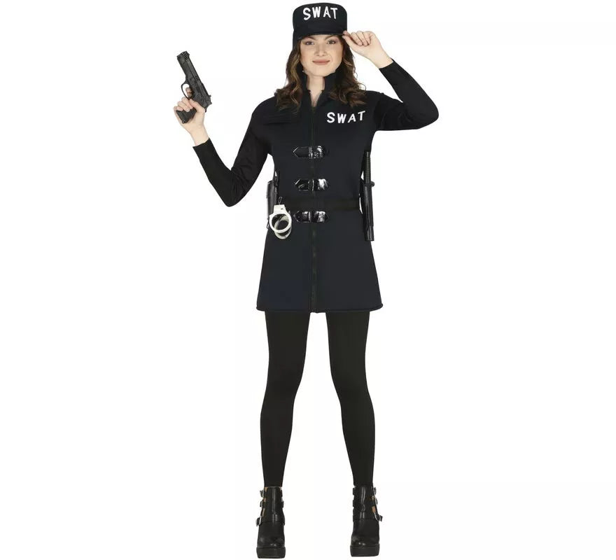 Translation missing: en.Disfraz de Oficial Swat con falda para adolescente