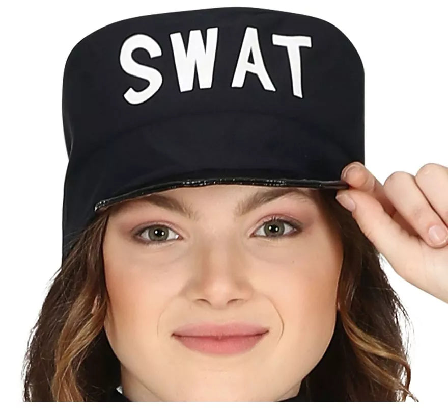 Disfraz de Oficial Swat con falda para adolescente