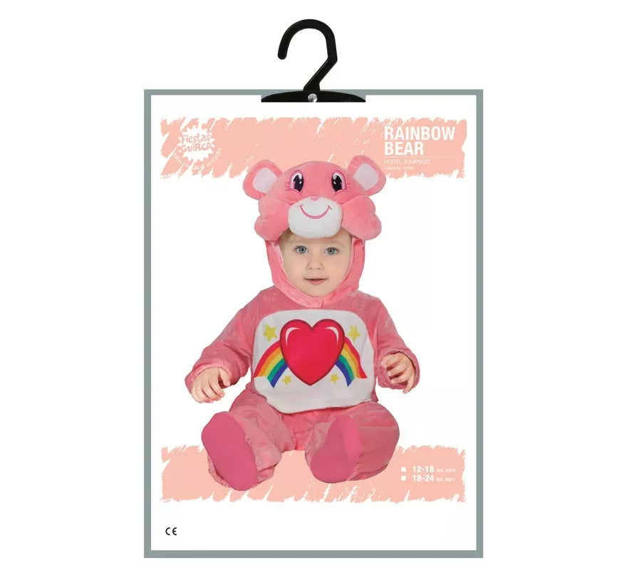 Disfraz de Oso Arcoíris Rosa para bebé