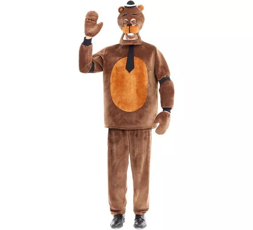Disfraz de Oso de Peluche Terrorífico con guantes para hombre