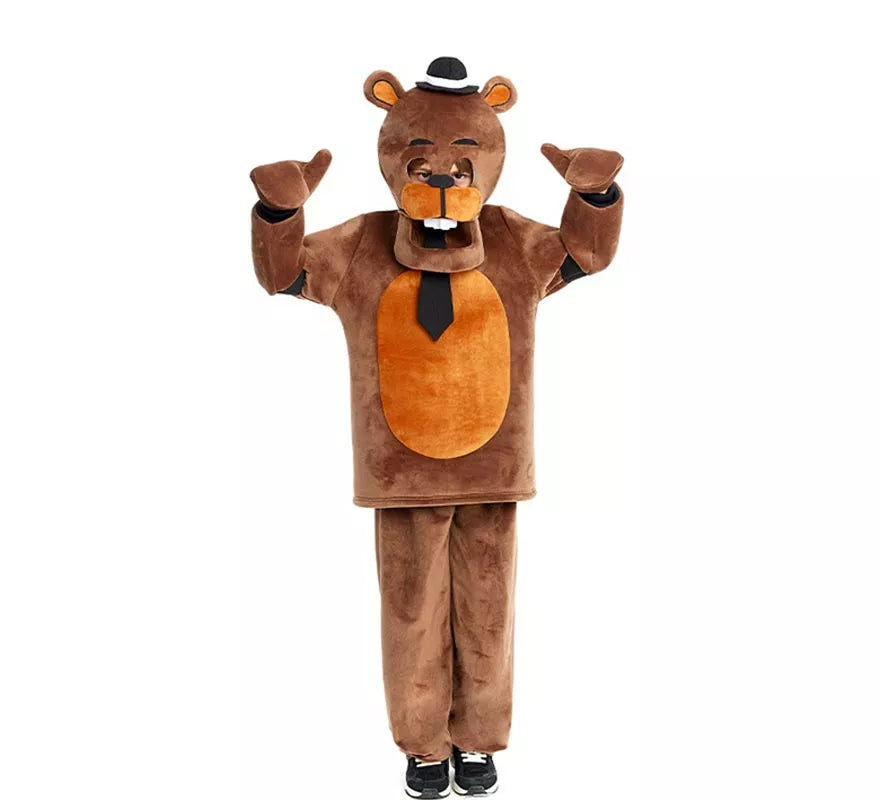 Disfraz de Oso de Peluche Terrorífico con guantes para niño