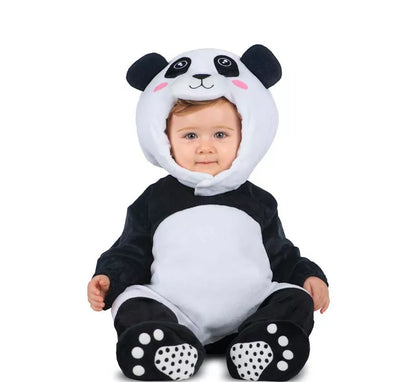 Disfraz de Oso Panda con gorro y cola para bebé y niños