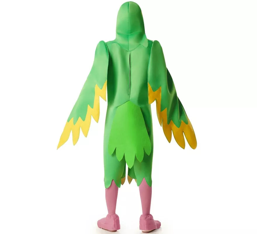 Disfraz de Pájaro Papagayo verde para hombre