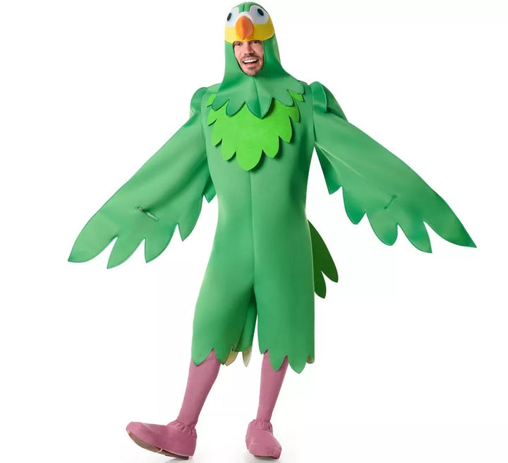 Disfraz de Pájaro Papagayo verde para hombre