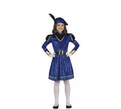 Elegant Blue Page Girl Costume