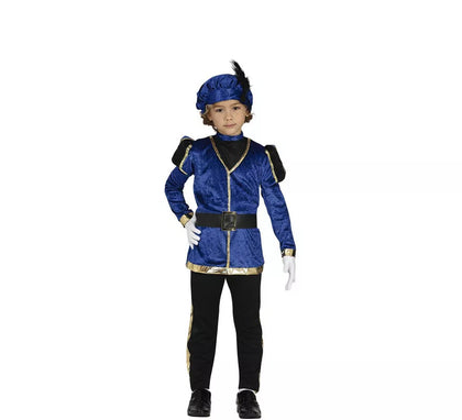Disfraz de Paje Azul Elegante para niño