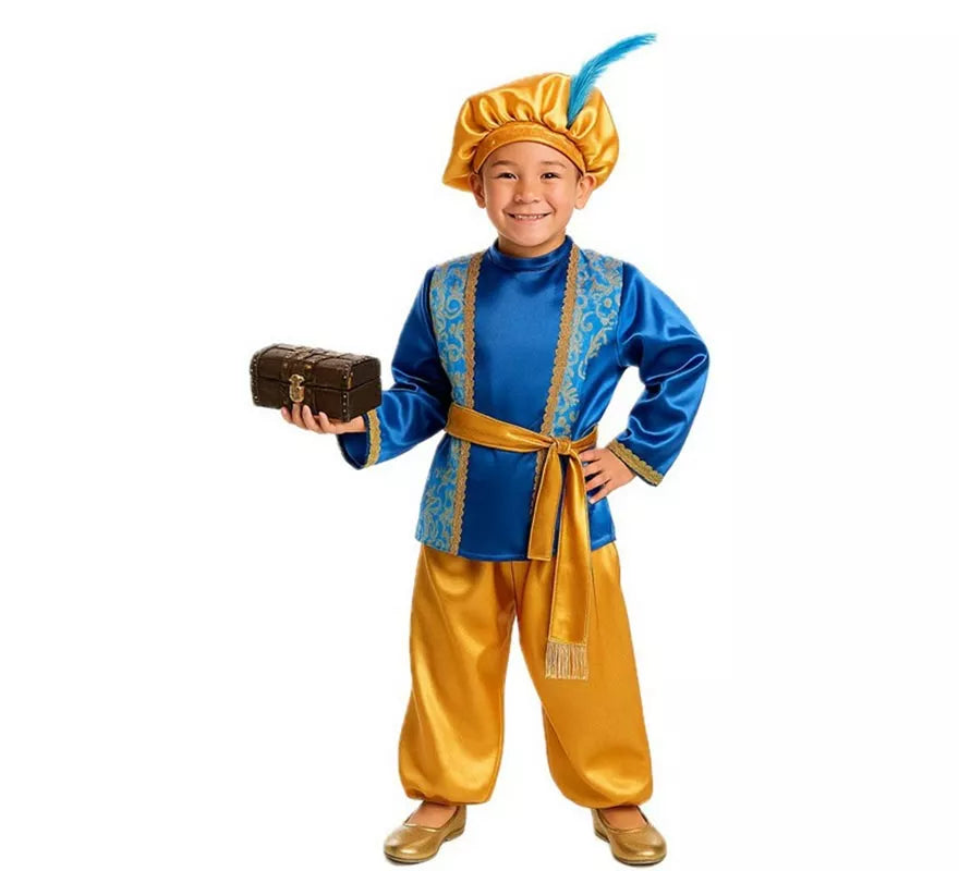 Disfraz de Paje Azul para Niño